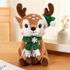 Latest Christmas Scarf Deer Doll Pillow Kawaii Stuffed Plush Toy Doll Cartoon Anime Cute Children's Birthday Gift Fun Doll