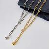 Adjustable Metal Choker Necklace Gold Clavicle Chain Necklace Paperclip Necklace  Girl Gift