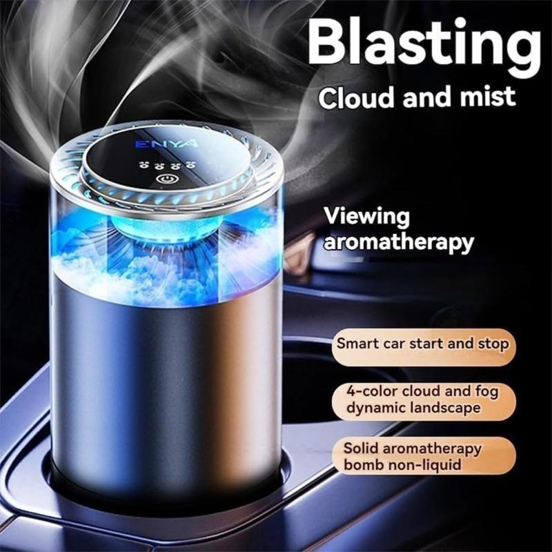 Spray Car Viewing Aromatherapy Diffuser, 2025 New Smart Car Air Freshener, 3 Mist Level, Rechargeable (Refreshing White Tea)