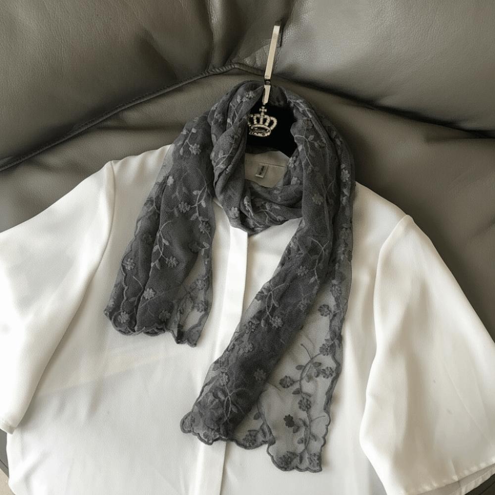 Vielseitiger Damen-Spitzenschal Langer Nackenschutzschal Elegantes Damen-Kopftuch