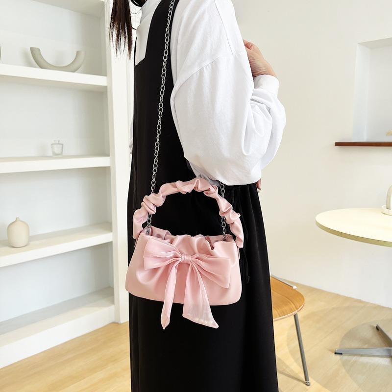 Popular Small Bag Women's New Fashion Personalized Chain Crossbody Cute Bow Shoulder Armpit Bag
