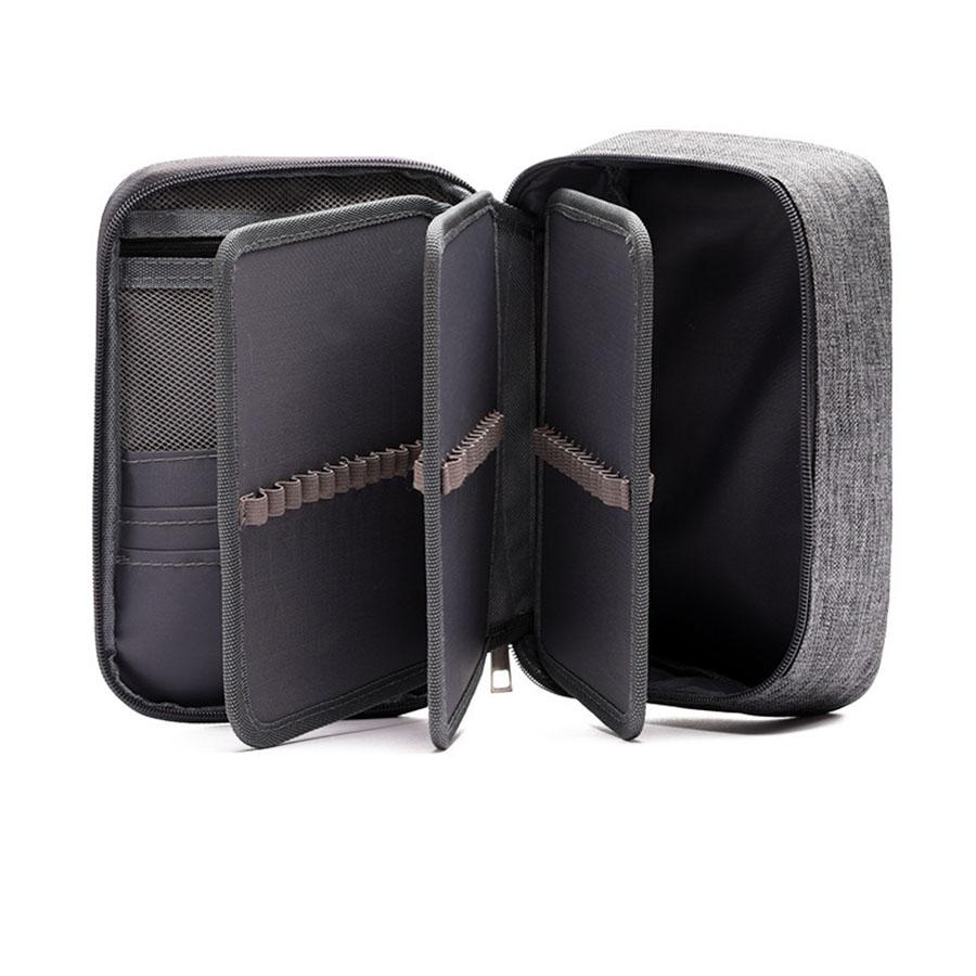 Large Capacity 72 Holes Colored Lead Pencils Storage Bag Black Red Stationery Case Box Holder for School Supplies Student