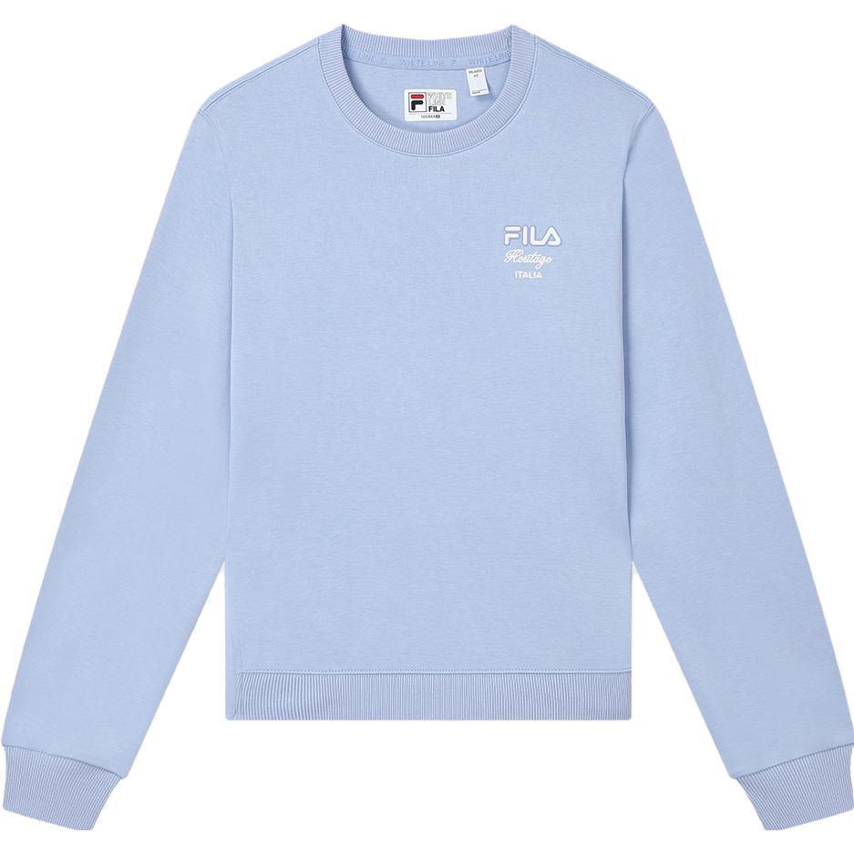 

Fila Официальный женский пуловер 2023 Осенняя мода Повседневный Простой Трикотажный топ с круглым вырезом Женские топы Звездно-пурпурный F11W338208FVT XXL