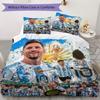 Messi World Cup Victory Bedding Without Core 1 Duvet Cover 2 Pillowcase Without Core Soft And Comfortable Duvet Cover And Pillowcase