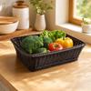 Rectangular Rattan Storage Basket Lightweight for Kitchen Counter, Pantry