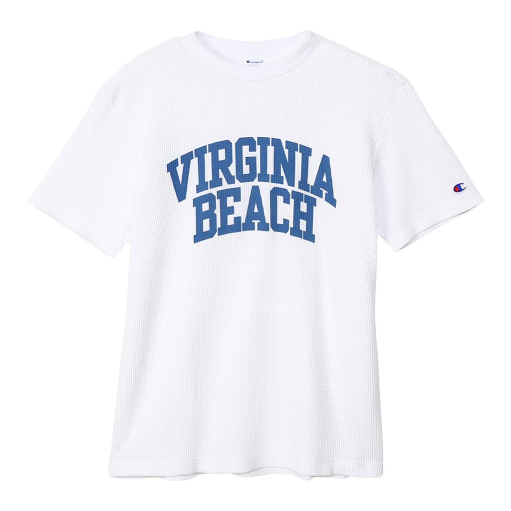 Short Round Graphic Short Sleeve Basic White [Champion] T-Shirt, Sleeve, Neck, Print, T-Shirt, C3-Z352 Men's