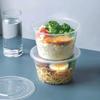 Aoran Disposable Round Takeaway Bowls with Lids