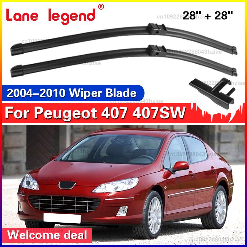 Wiper LHD Front Wiper Blades For Peugeot 407 407 SW 2004 - 2010 Windshield Windscreen Window Car Rain Brushes 28"+28"