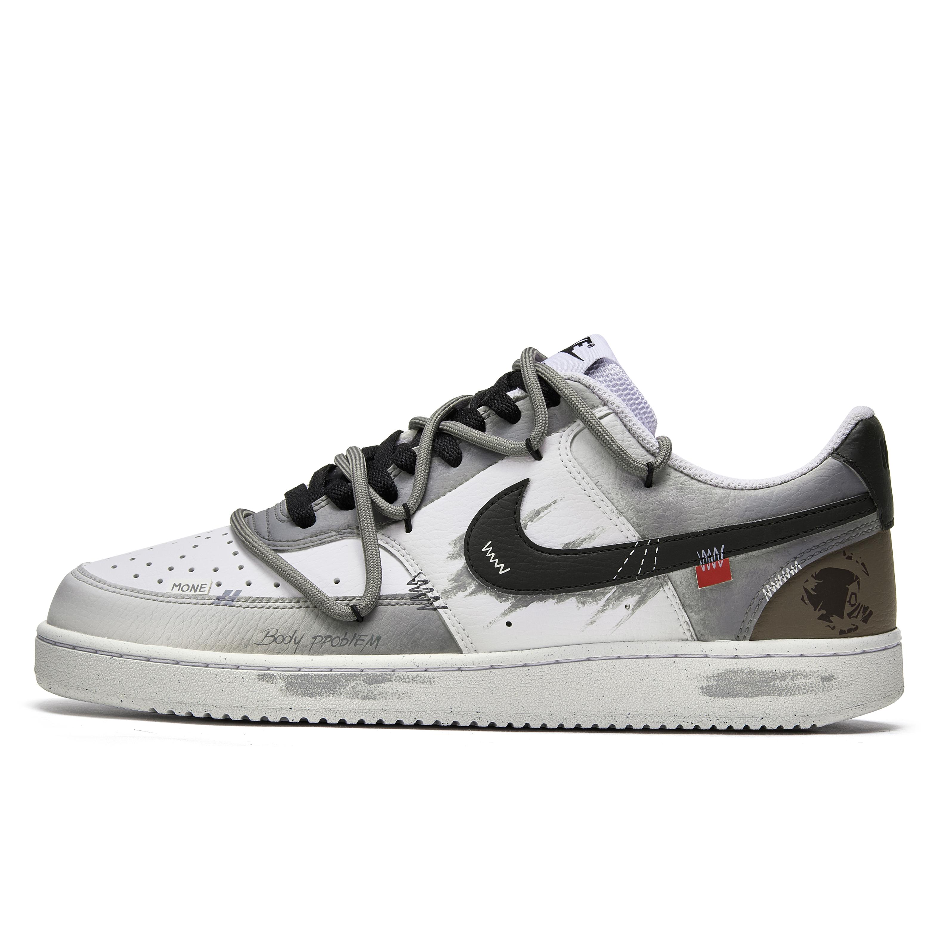 

Nike Court Vision 1 M ONE Apocalypse Judgment Slip Resistant Abrasion Resistant Low top Skateboard Shoes Men s DH2987-101(Team177- ) 43