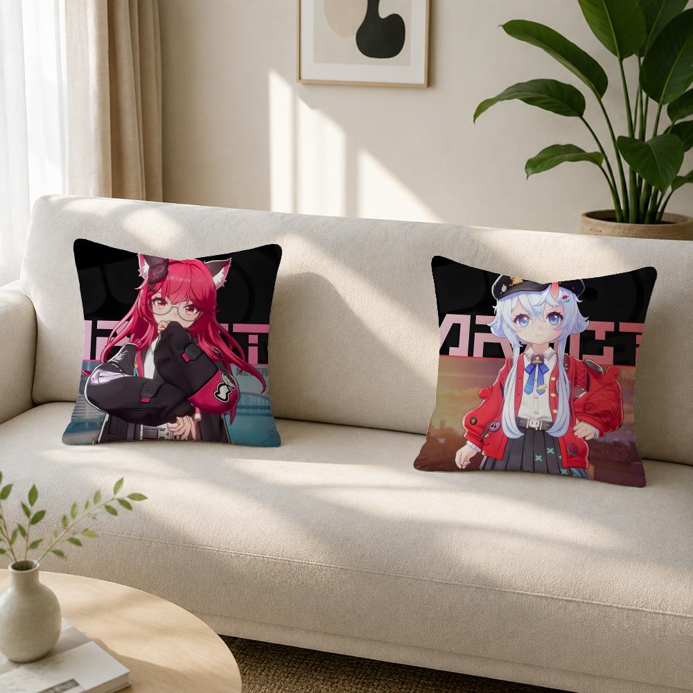 Game Neverness To Everness Cushion Cover Soft Plush Cushion Covers Fluffy Throw Pillow Cases For Sofa Bedroom Home Decor