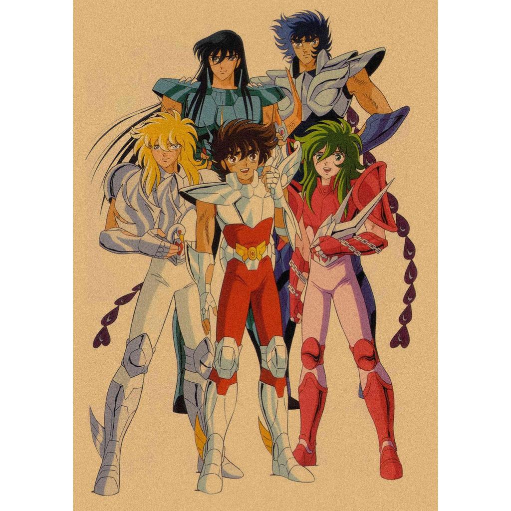 Saint Seiya Retro Kraft Paper Anime Poster Wall Decor Mural 374