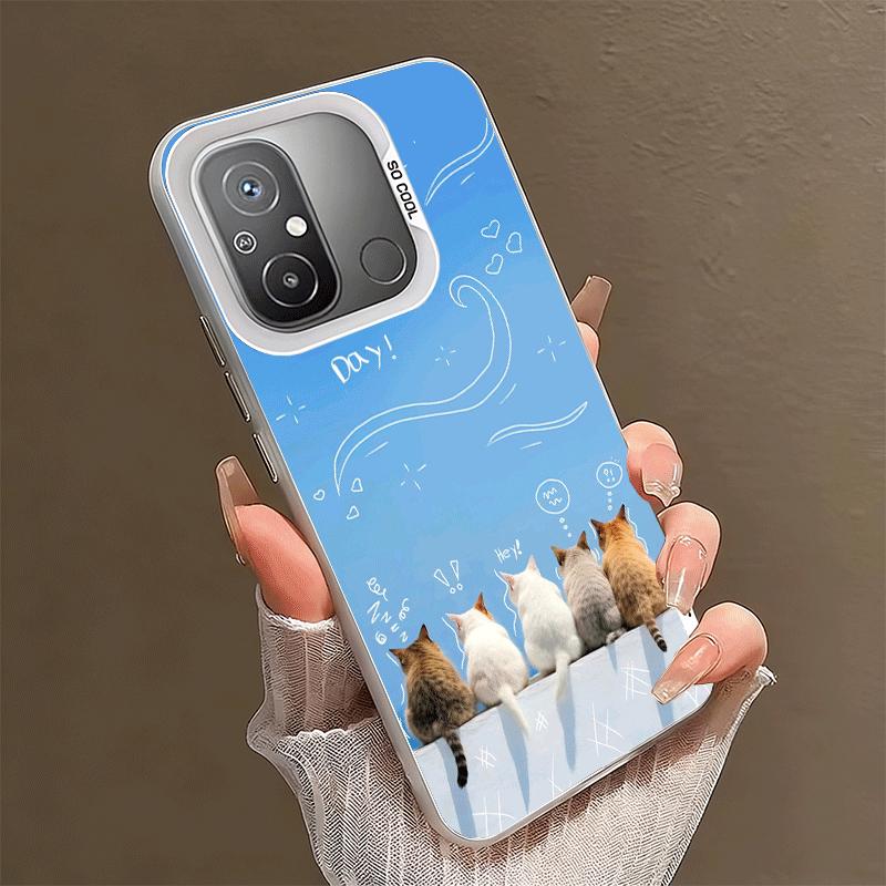 Katze Niedliches Kätzchen Cartoon Stoßfeste Handyhülle für Xiaomi Poco X7 X6 X5 X3 Pro F7 Ultra M8 Redmi 15C 15 14C 13C 12C 10C 13 12 10