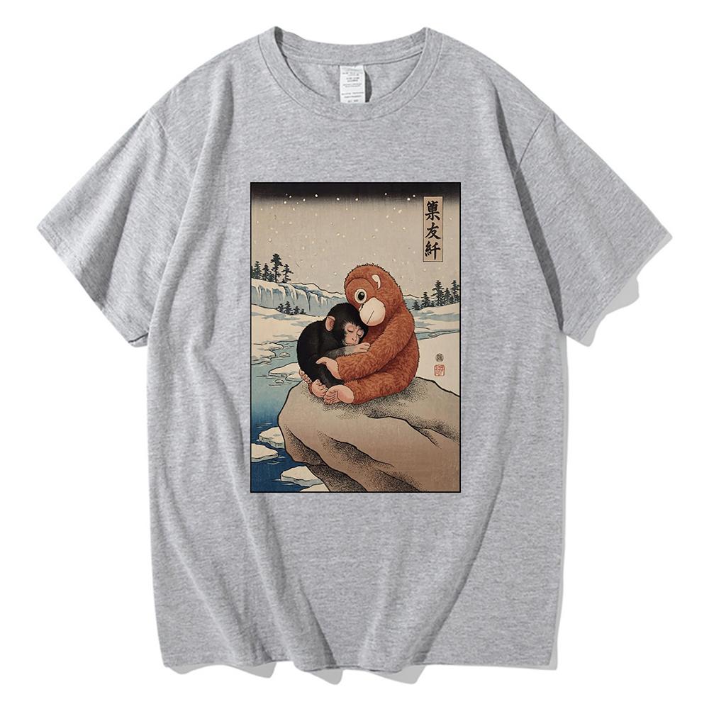 Monkey Punch Baby Monkey T Shirt 2026 WomenUnisex Clothing Cotton Clothes Graphic Tops for Lover Gifts Hight Quality T Shirts