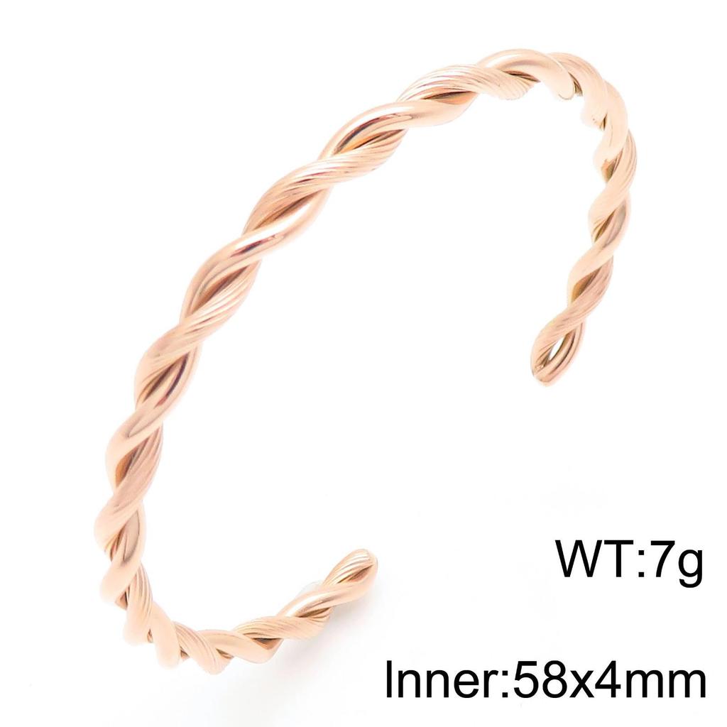 18K Gold-Plated Twisted Knot Stainless Steel Bracelet