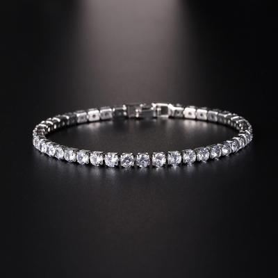 TikTok Trend 4mm Zirkon Tennisarmband für Herren und Damen