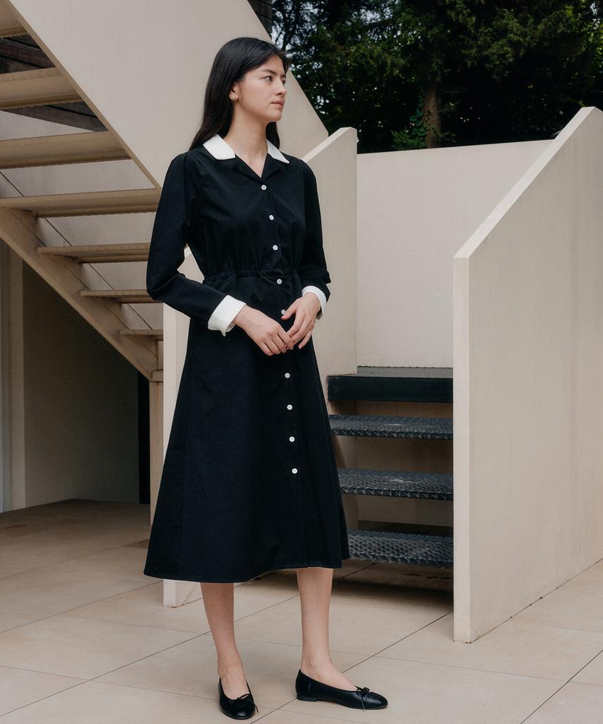 Yeoppe Tweed Collar Onepiece_Black