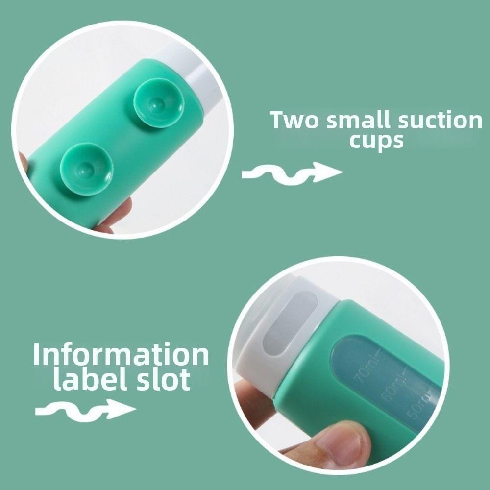 4Pcs/Set Silicone Travel Refillable Bottles Set Reusable Shampoo Container Shower Gel
