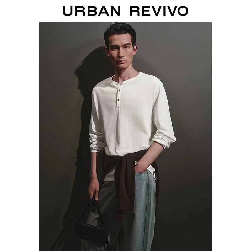 UR Men s Urban Series Color-Block Button Long-Sleeve T-Shirt M