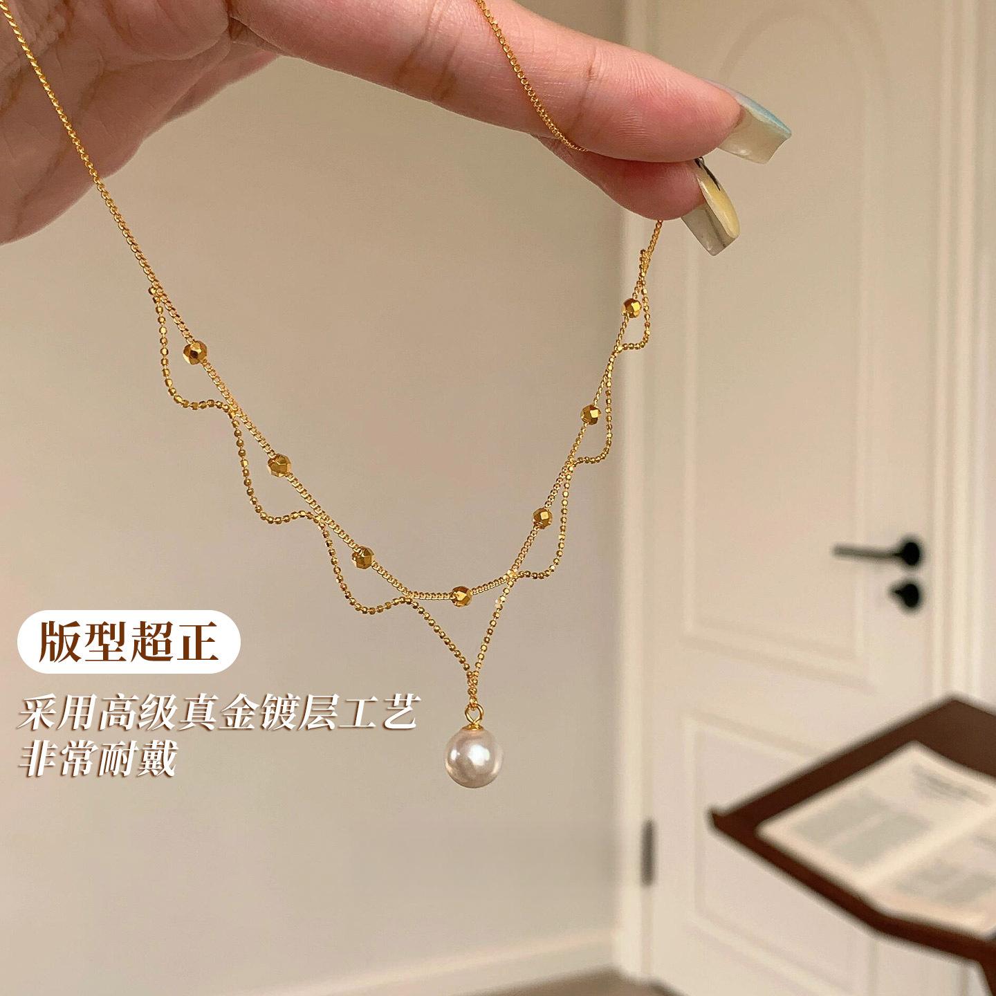 

Кружевное жемчужное ожерелье с подвеской, нишевая легкая роскошь, цепочка до ключиц, универсальный темперамент, высококлассные ювелирные изделия