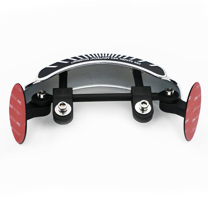 FLYQUICK 180°Wide Angle Motorcycle Windshield Wide Angle Rearview Mirror Auxiliary Rearview Mirror