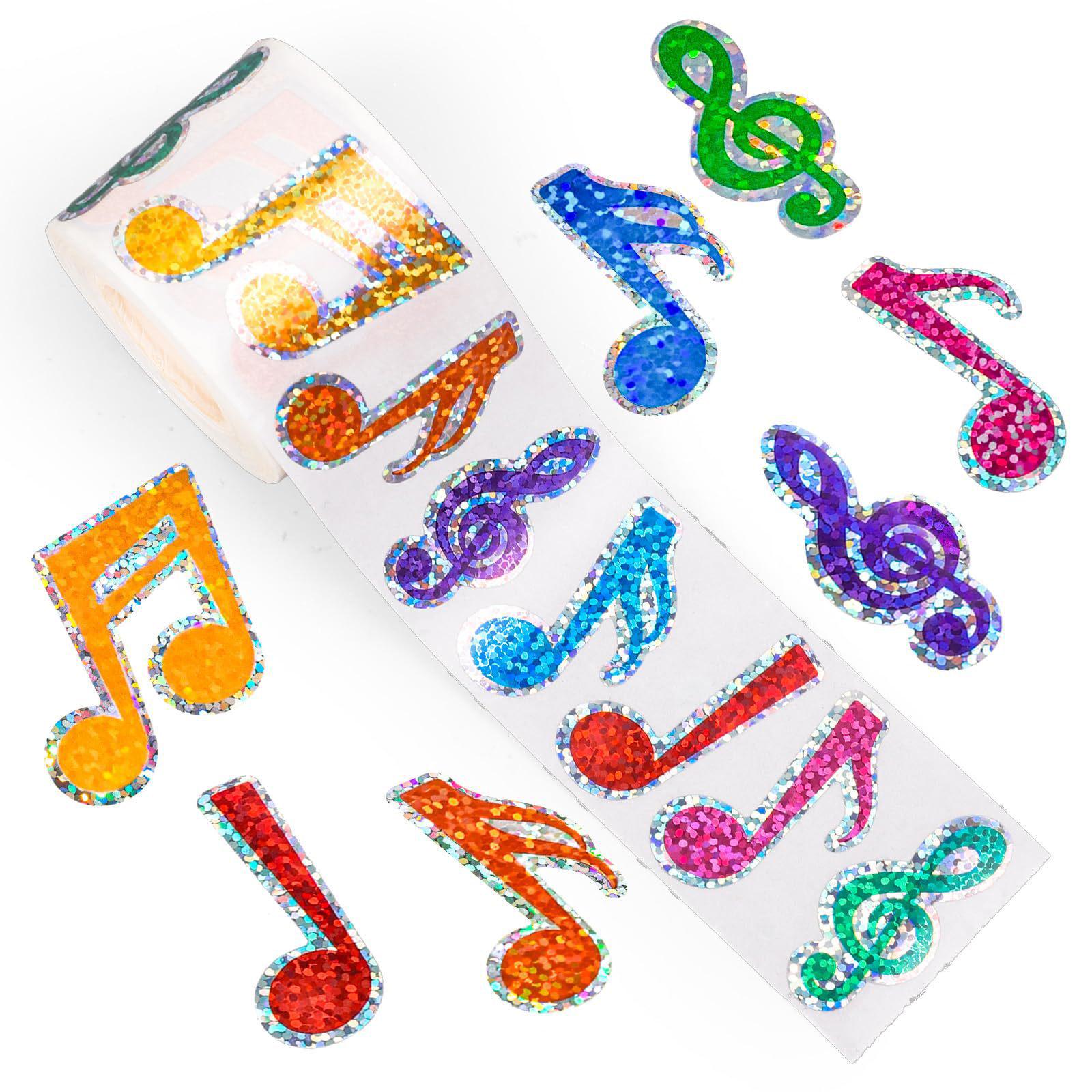 Laser Music Note Waterproof Sticker Roll