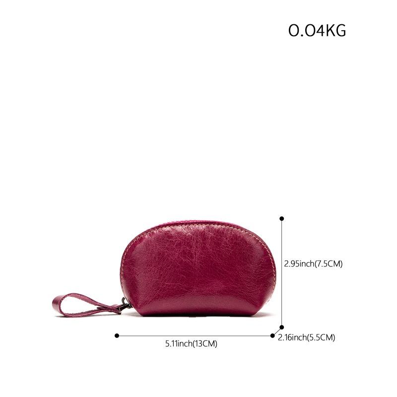 Cute Mini Leather Small Coin Purse High-end Sense First Layer Cowhide Coin Storage Bag Pendant Key Card Case