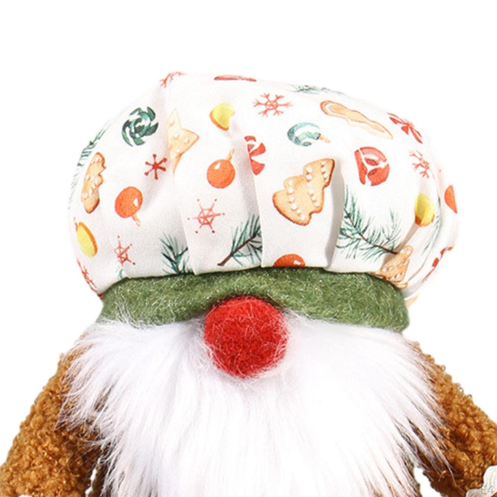 Faceless Gingerbread Man Doll/ Handmade Gnomes Figurines for Christmas Party