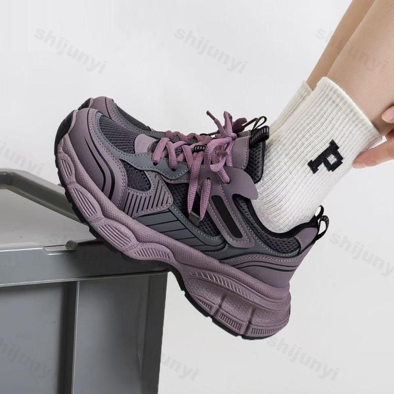 Damen Plateausneaker Herbst Neu Höhensteigerung Outdoor Rutschfest Freizeitschuhe Schnürung Atmungsaktiv Komfort Vulkanisierte Schuhe