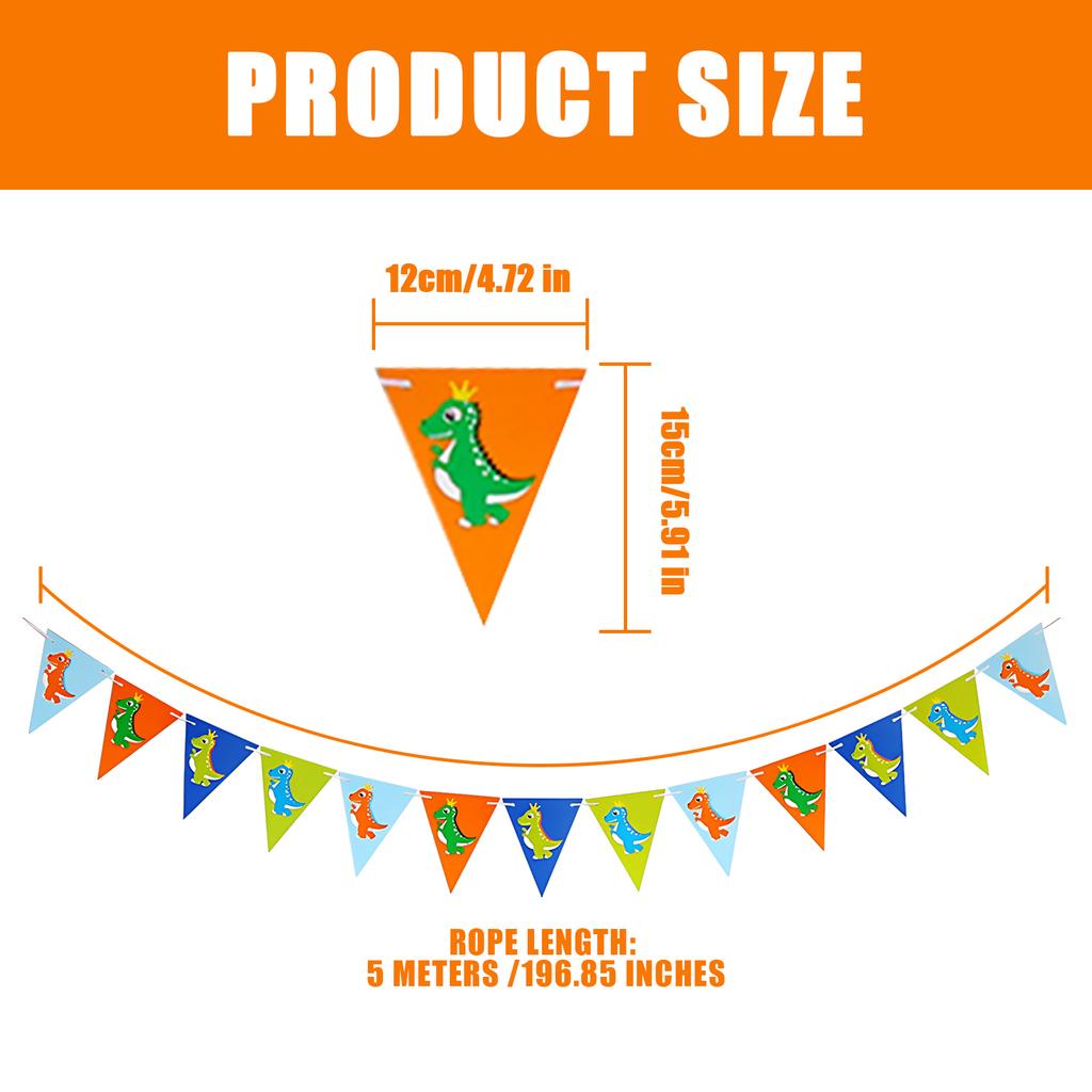1pcs Set 16.4ft Macaron Paper Card Pennant Banner Flags For Birthday Party Triangle Banner Banner Flags Pennant Banner