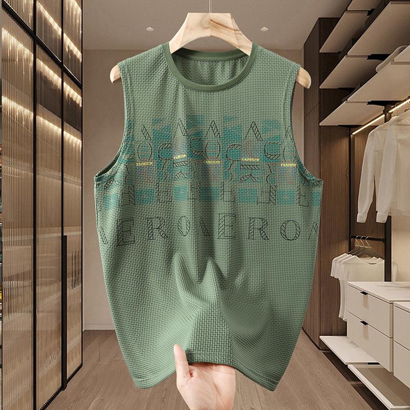 Plussstørrelse 5XL-11XL Oversized Ermeløs T-skjorte for Menn Sommer Topper Casual T-skjorte Sommerklær