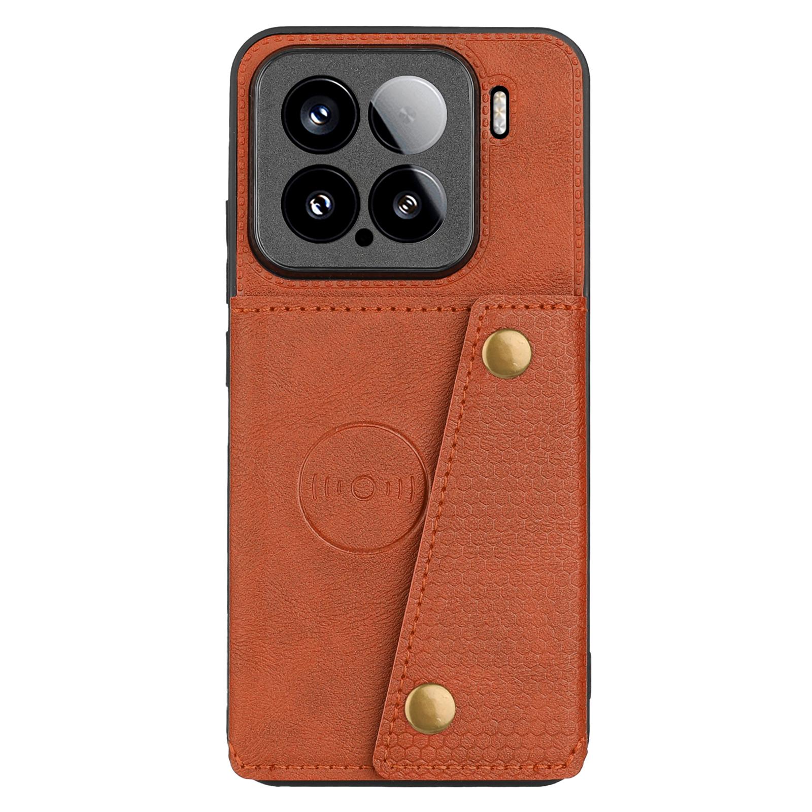 

Для Xiaomi 15 Чохол з відділеннями для карток Підставка Шкіра+ТПУ Чохол для телефону Brown