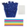 Stress Relief Tools Silicone Sensory Activity Board, Christmas Tree Rainbow Ice Stick French Fries Portable Fidget Toys Board with Strings, Silent Toy