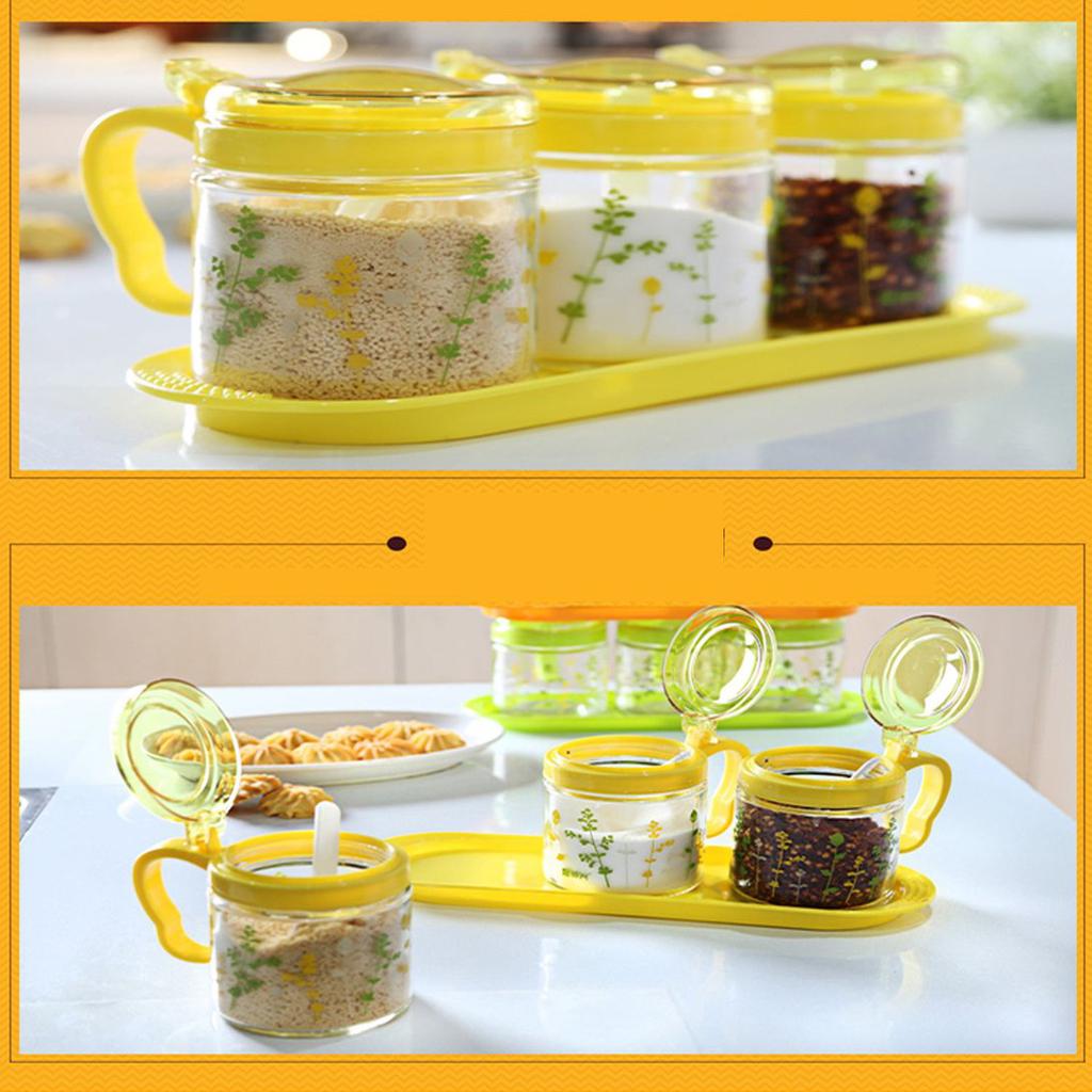 Buy Condiment Spice Jar Set of 3 Condiment Spice Jars with Serving