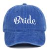 Retro Washed Cotton Bride Groom Baseball Cap Outdoor Sunshade Solid Color  Logo Vintage Soft Top Duck Tongue Cap