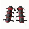 Adjustable Gardening Leg Guards | Padded, BrushCutting Guards, for Yard Work Black Red 3section