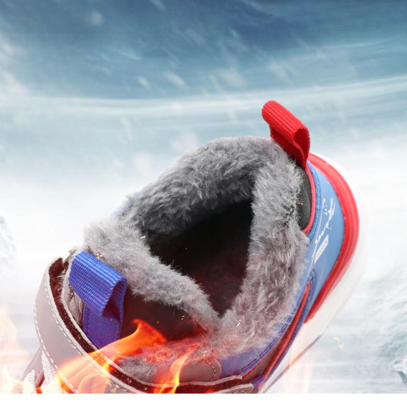Winter Children's Fashion Sneakers Boys Plush Sports Running Shoes Warm Outdoor Lightweight Shoes for Kids Casual School Shoes