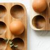 Bamboo Wood Yellow Exquisite Craft Wooden Egg Storage Tray Non-toxic And Moisture-resistant Egg Tray