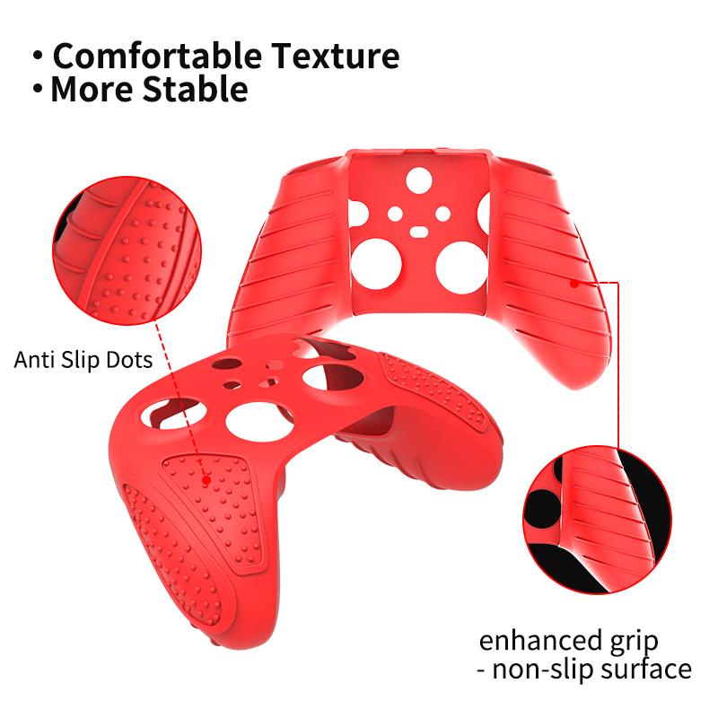 Newest Rubber Silicone Protective Case Anti-slip Handle Cover Shell Controller Skin for Xbox Series X S Gamepad Accessories