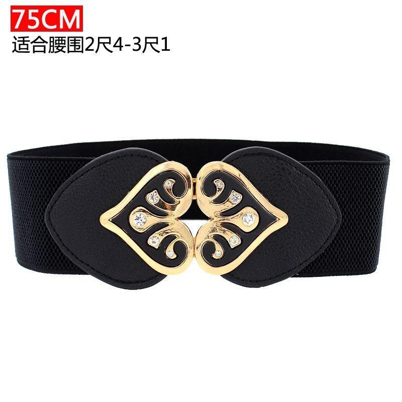 Stylish Women's Black Elastic Waist Belt For Dresses And Coats Perfect For All Seasons