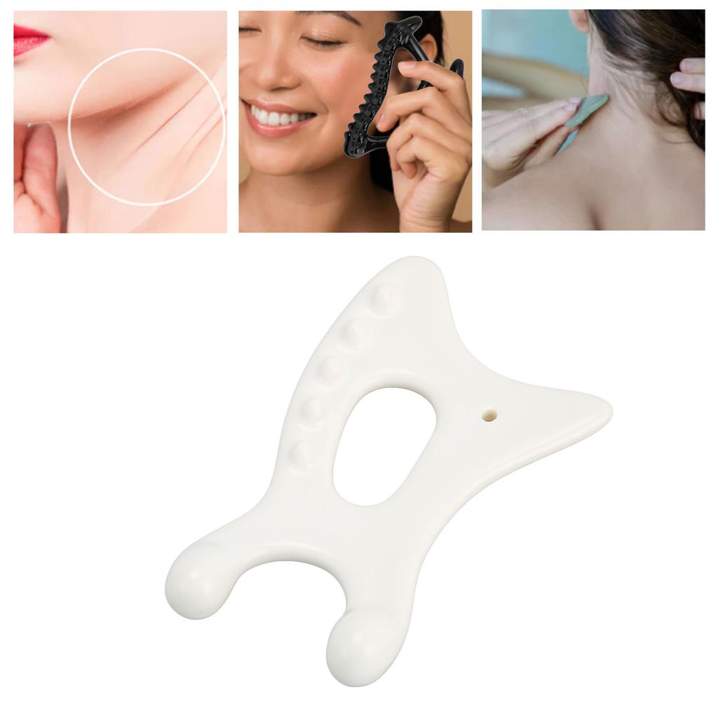 Ceramic Gua Sha Scraping Tool Ergonomic Rounded Edges Gua Sha Facial Body Massage Tools