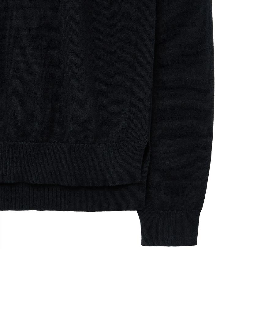 NOIRER Cashmere Cotton Turtleneck (Black)