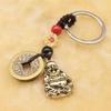Five Emperors Coins Keychain: Good Luck Buddha Bagua Pendant