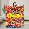 Crashs Bandicoots Soft Warm Blanket  Airplane Travel Plush Throw Blanket Funny Couch Chair Flannel Bedspread Sofa Bed Cover