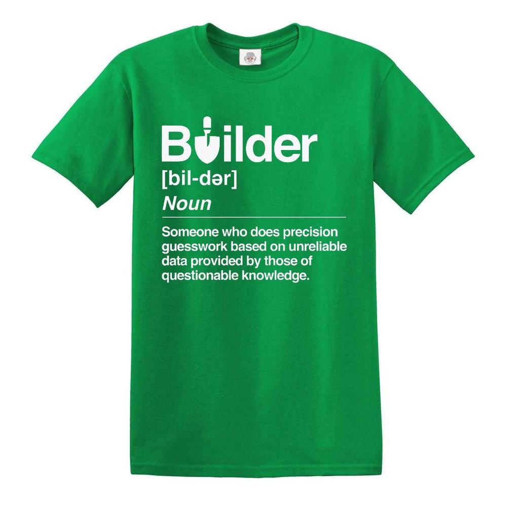 Builder Defined Labourer Profession Tshirt Funny Gift Novelty Top Tee
