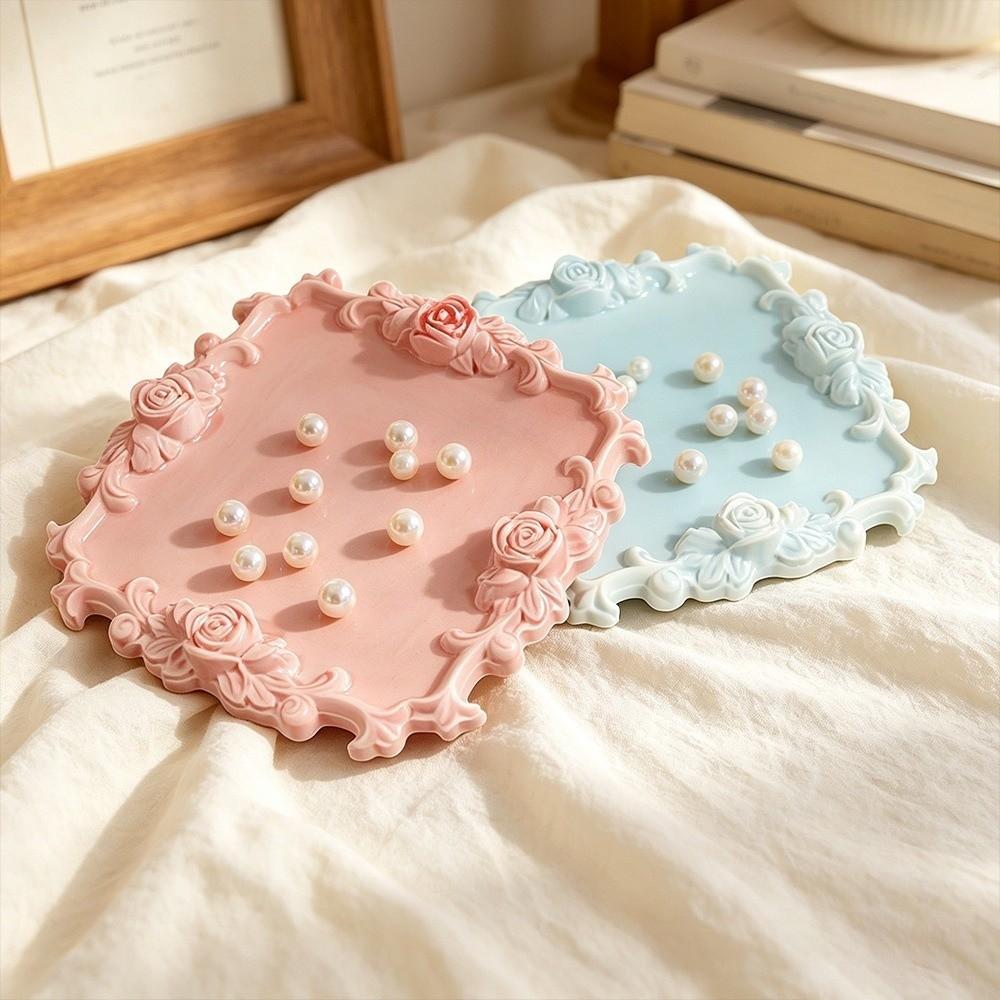 Reusable Jewelry Dish Mold Flexible Silicone Plaster Tray Mold Jewelry Dish Candle Holder