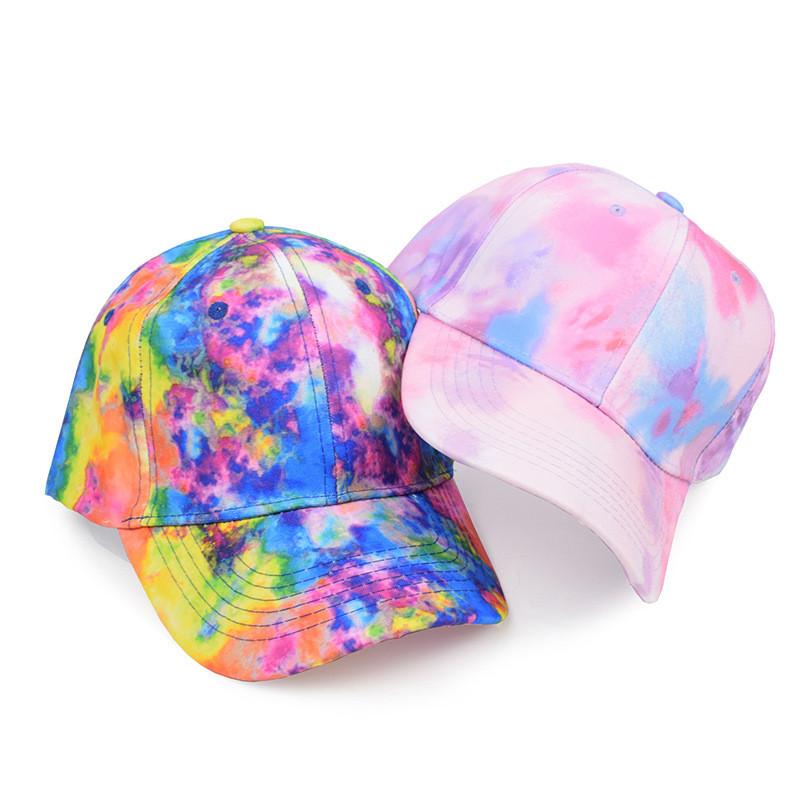 Sports Hat With Tiedye Design For Men And Women Sun Protection Adjustable Breathable