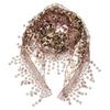 Sun Protection Sunscreen Triangle Scarf Floral Lace Hollow Out Silk Hijab Tassel Shawls Scarves