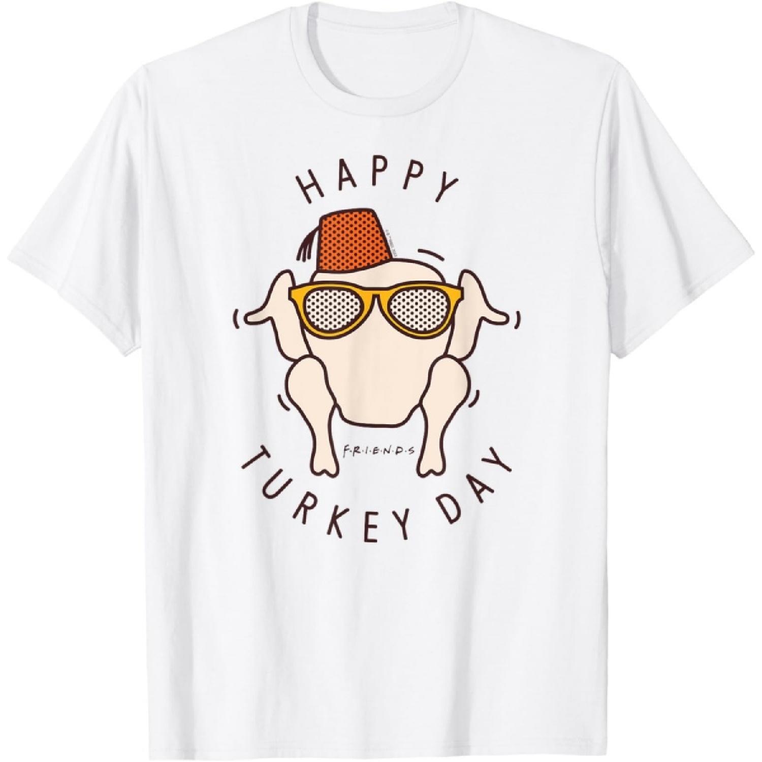 Друзья - Счастливого Дня Индейки Футболка XXXXXL белый