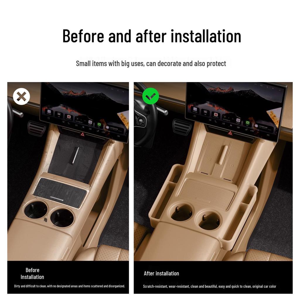 Wireless Charger Silicone Pad for 26 Zhiji R7 Models - Non-slip Center Console Interior Modifier