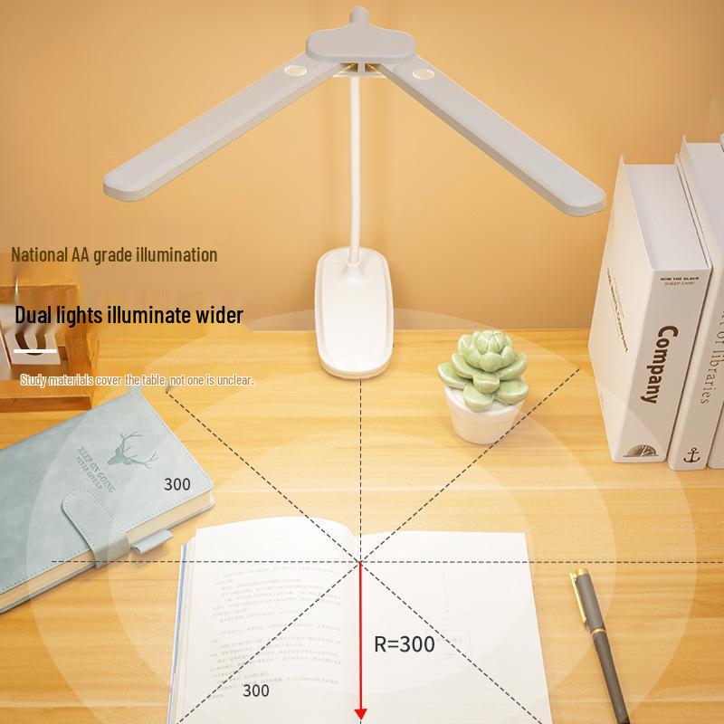 Rechargeable Clip-On & Stand LED Reading Lamp - Eye Protection, Bedside & Study Use